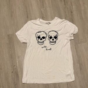 Express White Crew Neck Tee